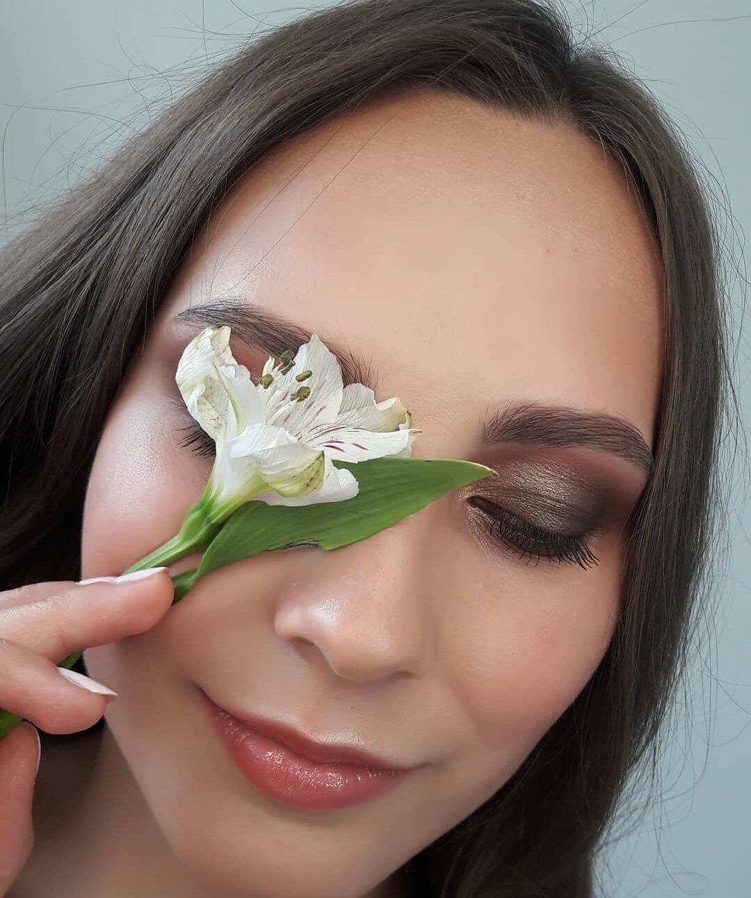 свадебный макияж, макияж ботаника, цветы, макияж, вечерний макияж