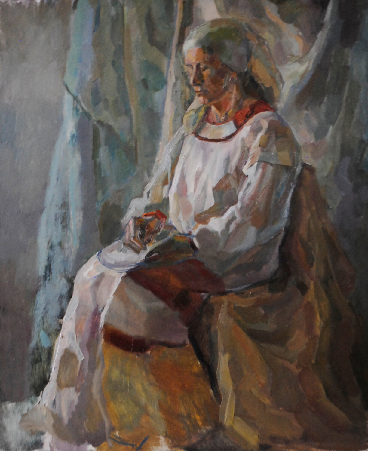 масляная живопись, картина, портрет полуфигура живопись художников, изобразительное искусство, живопись графика