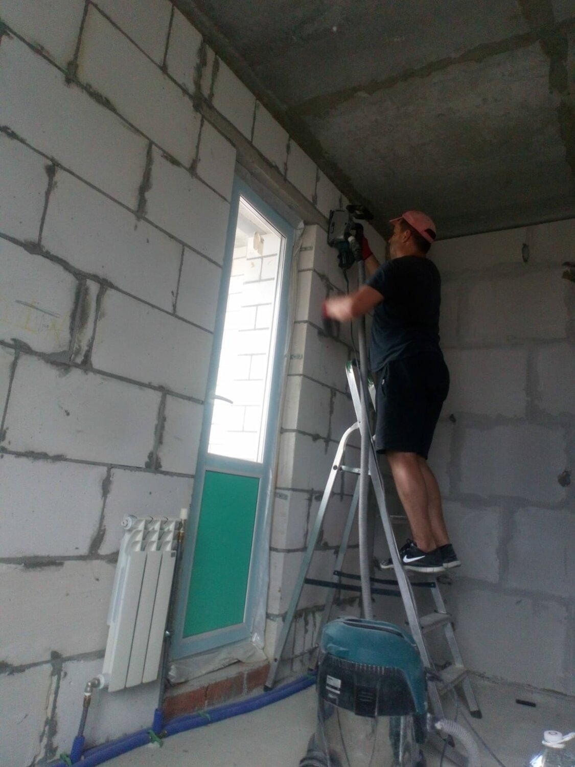 штукатурка, стен, стремянка krause stabilo 124517, ремонт, монтаж