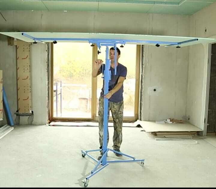 подъемник гкл реечный, подъемник для гипсокартона knauf, монтаж гипсокартона, подъемник для гипсокартона реечный, гкл