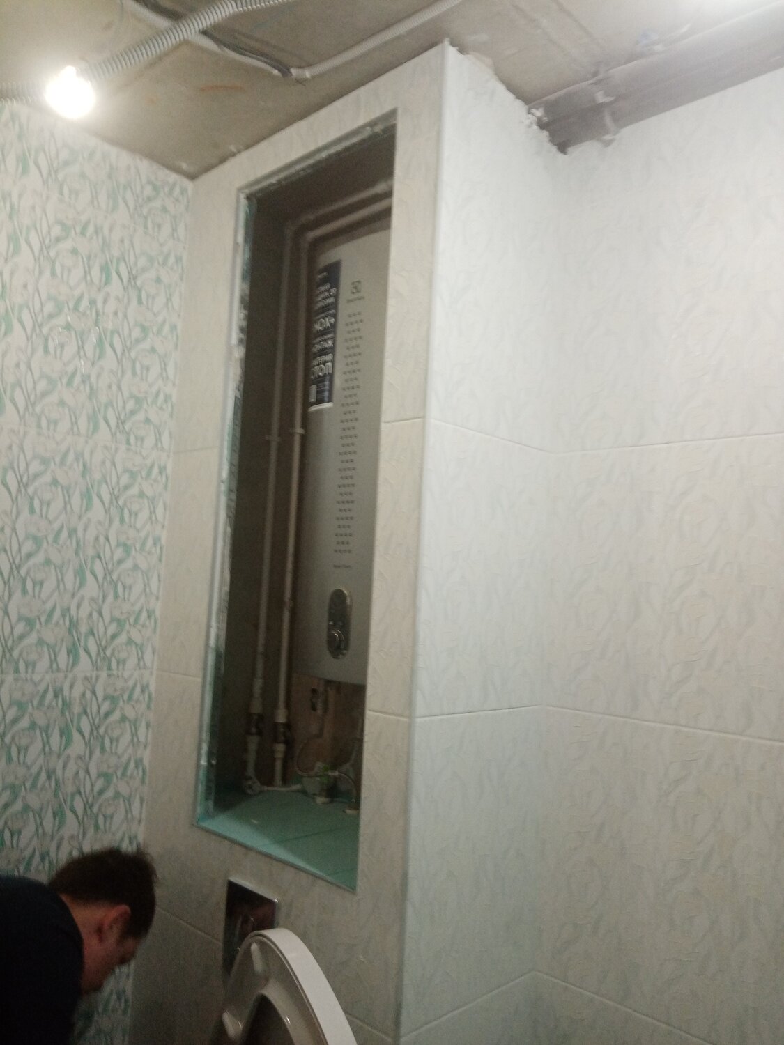 отделка туалета плиткой, отделка туалета, ремонт санузла, туалет плитка