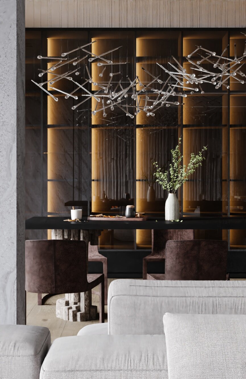 современный интерьер, gallotti radice стол, люстра epsilon gallotti & radice, интерьер, лучшие интерьеры