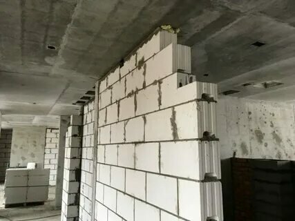 силикатные пазогребневые плиты поревит, перегородка из газобетонных блоков, перегородка из газобетона, перегородка из пеноблоков, кладка перегородок из газобетонных блоков