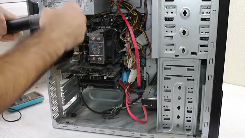 системный блок, системный блок asus a6, грязный системный блок, компа, системный блок смена видеокарты
