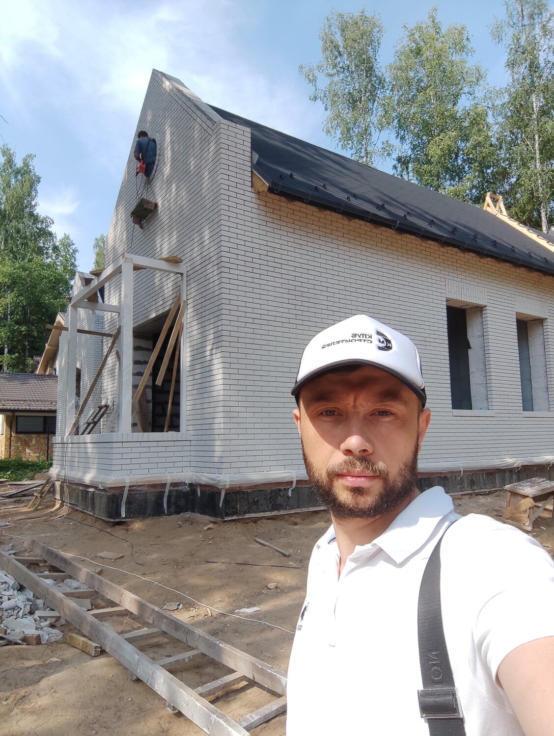 строительство домов, строим дом, человек, дом, мужчина