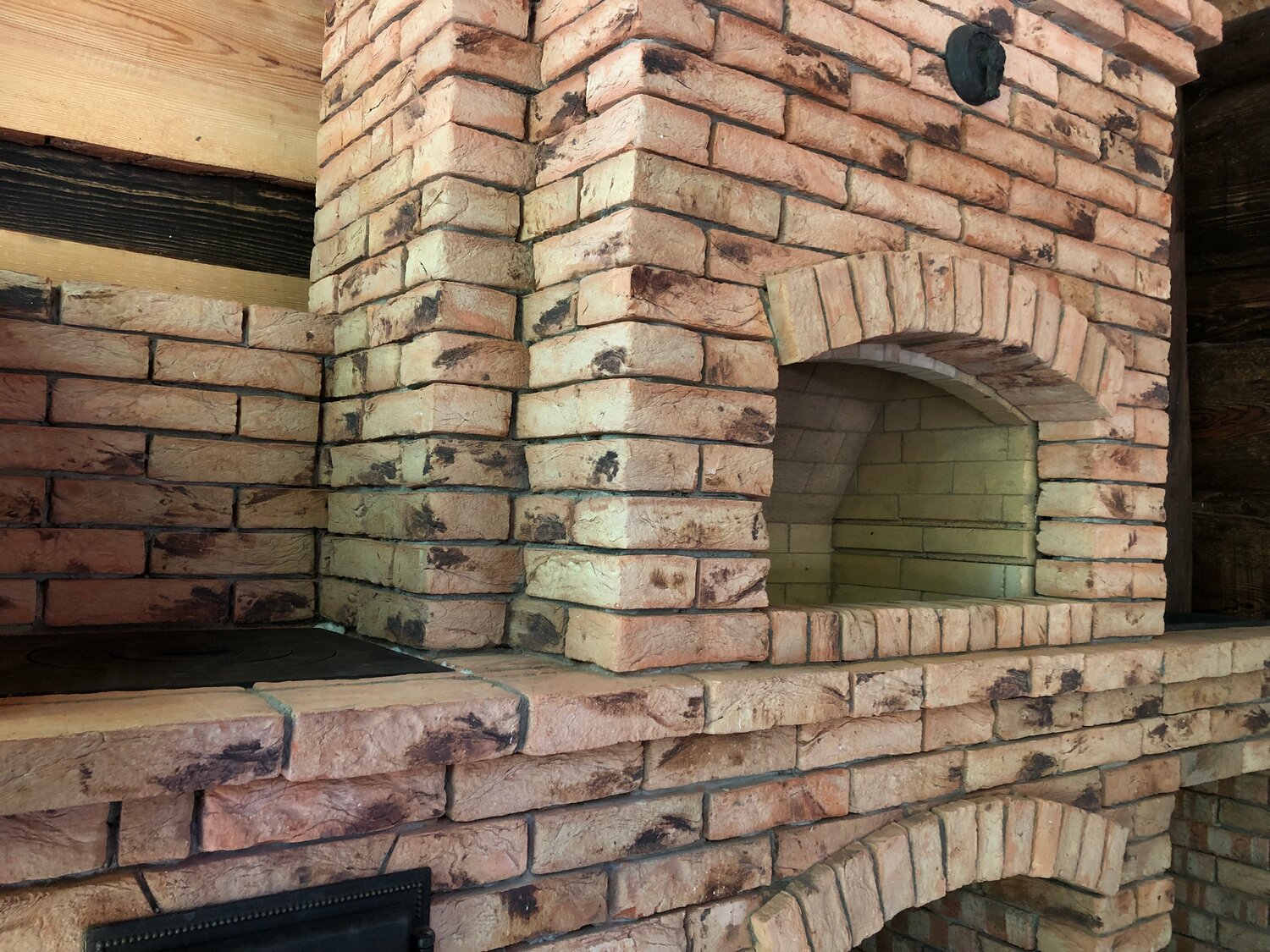 печи камины барбекю, барбекю комплекс из кирпича донские зори, барбекю комплекс из кирпича, кирпичная печь, камины печи