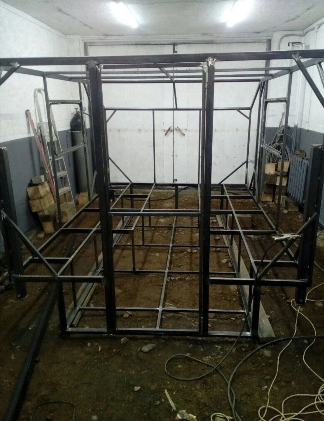 каркас бытовки из металла, каркас павильона 6м*3м, металлический каркас, металлический каркас для бытовки, каркас из труб