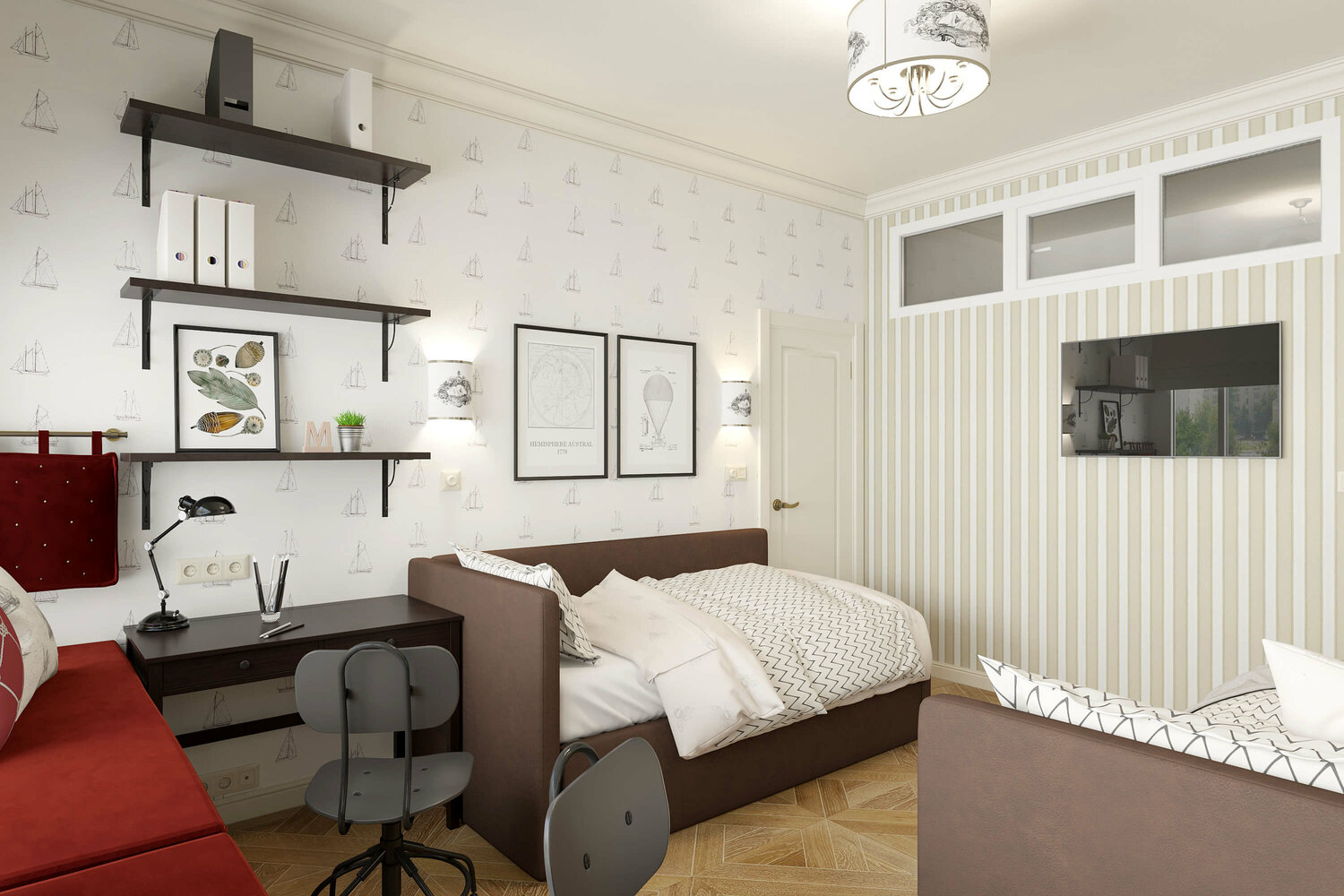 дизайн маленькой спальни, дизайн небольшой спальни, интерьеры квартир, дизайн интерьера, маленький спальник комната дизайнер