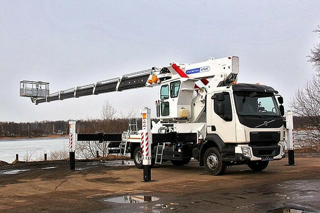 манипулятор автовышка на базе хендай, рускомтранс агп-5328bh-zed29, телескопическая автовышка 40 метров hyundai, автовышка вольво 34 метра, агп рускомтранс