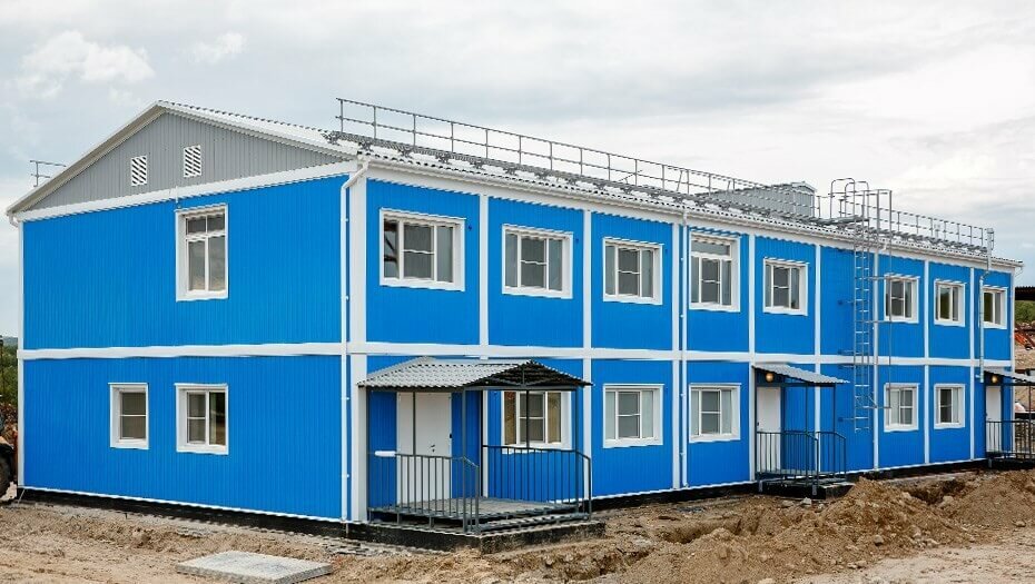 модульное здание абк, быстровозводимые модульные здания, модульные здания, двухэтажное модульное здание, модульное здание из блок контейнеров