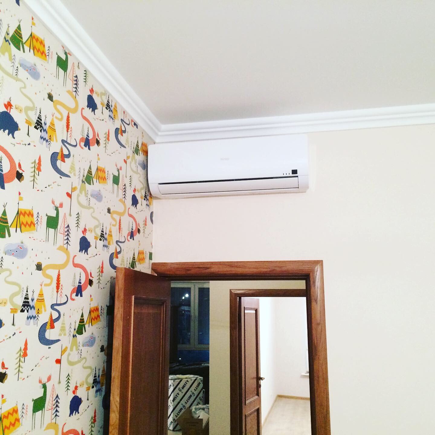 кондиционер, установленный кондиционер, монтаж кондиционера, установка кондиционера, сплит системы