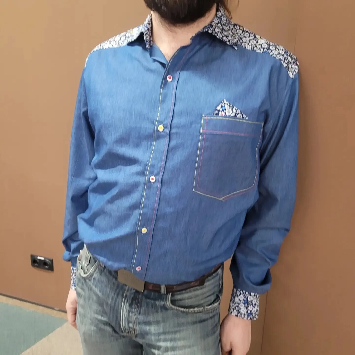 мужская джинсовая рубашка, джинсовая рубашка, одежда, рубашка, voess рубашка джинсовая