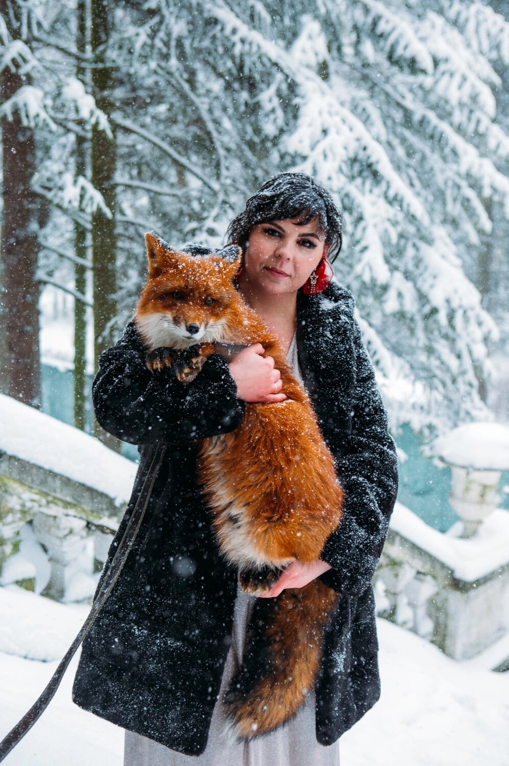 лиса, лиса рыжая, девушка, лес девушка, женщина