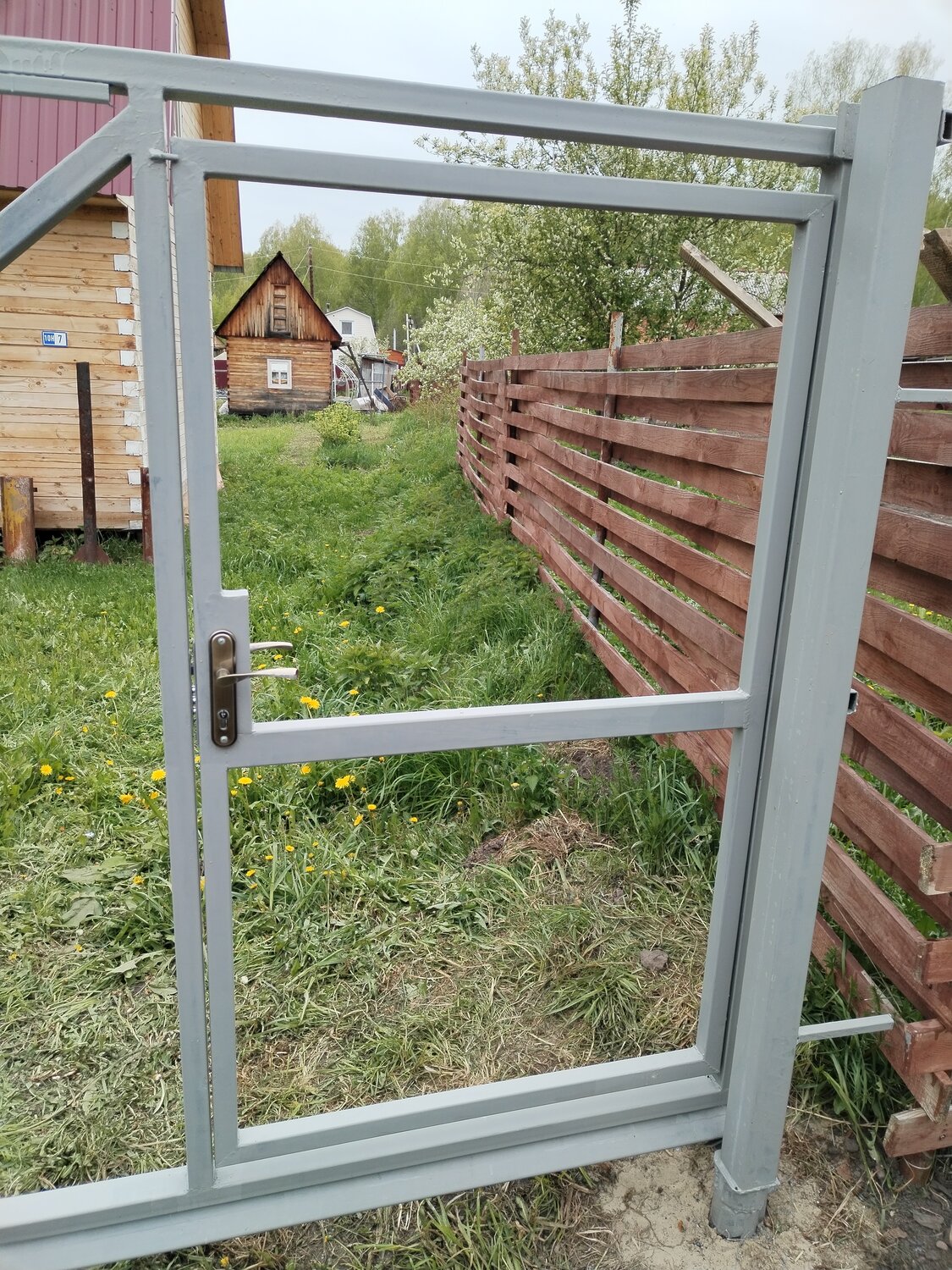ворота забор, ворота из рабицы для дачи, каркас забора, калитка ворота, каркас ворот