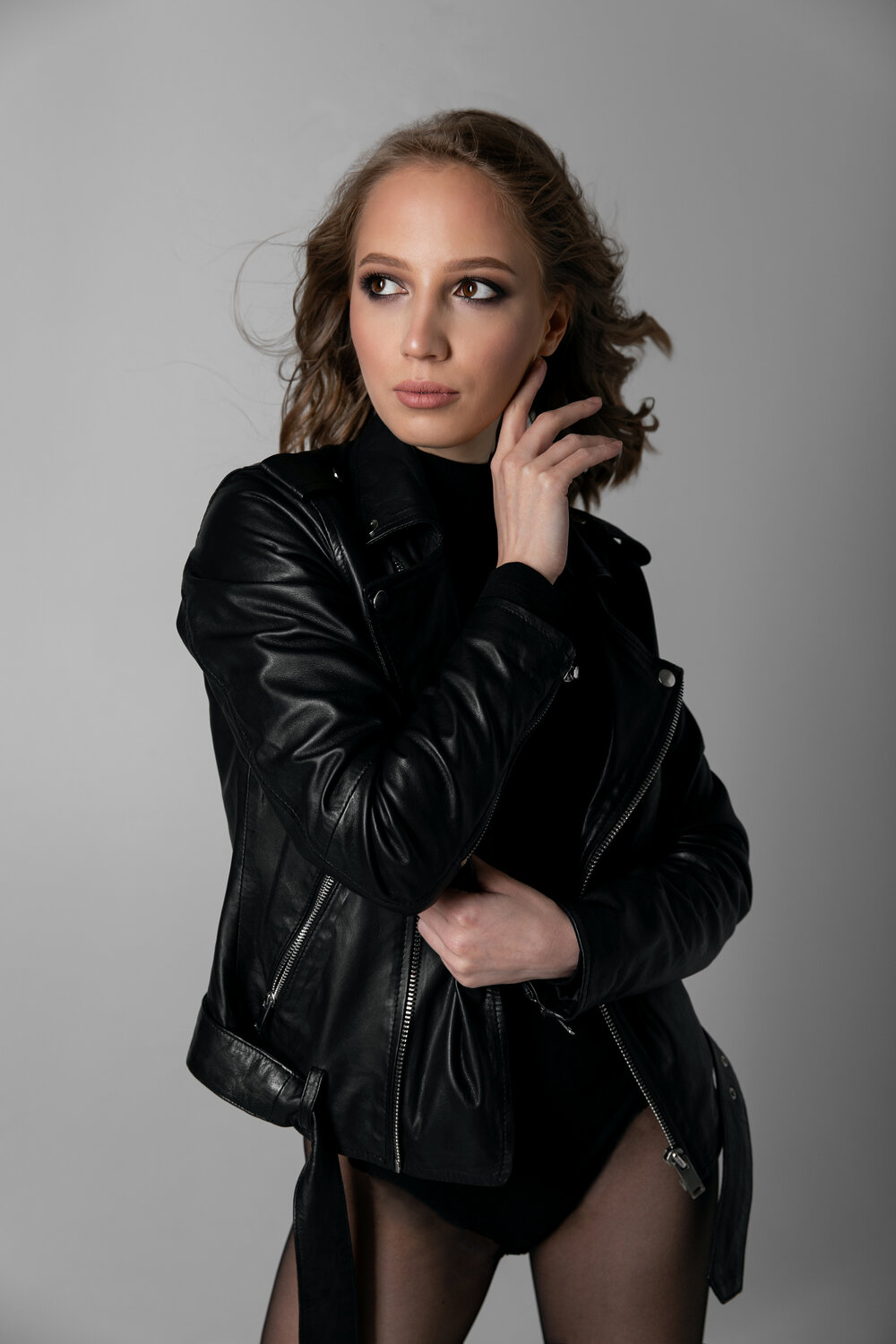 девушка, женщина, анна федина vogue, кожаные куртки, модель