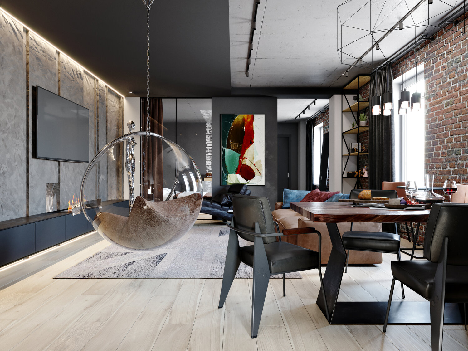 интерьер в стиле лофт индастриал, офис в стиле индустриальный лофт, офис в стиле лофт, металл в интерьере лофт, дизайн интерьера