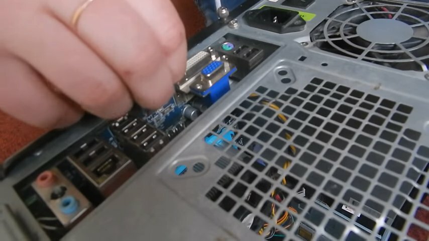 системный блок, компьютер, разъемы задней панели системного блока acer com xc-895, кулер на блок питания apw 7, компа