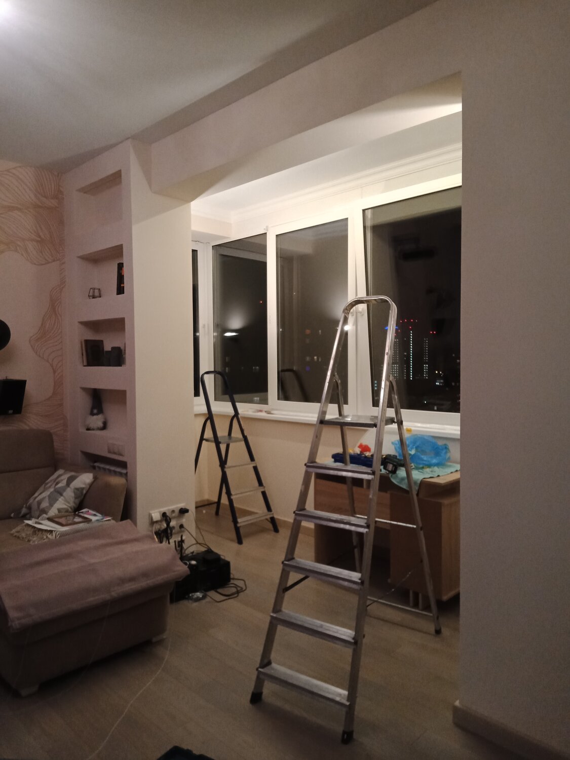 комната, квартира, комната в процессе ремонта, интерьер, дизайн интерьеров