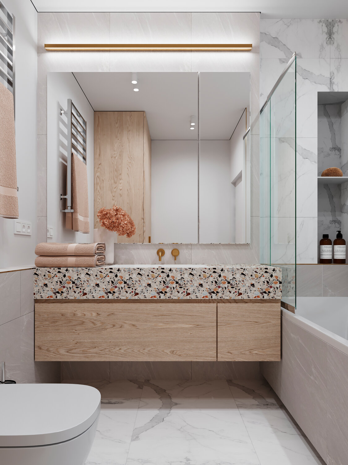 ванная комната, ванная плитка мрамор и дерево, плитка астрид ласселсбергер, ванная с плиткой под мрамор, кафель ханна нефрит керамика