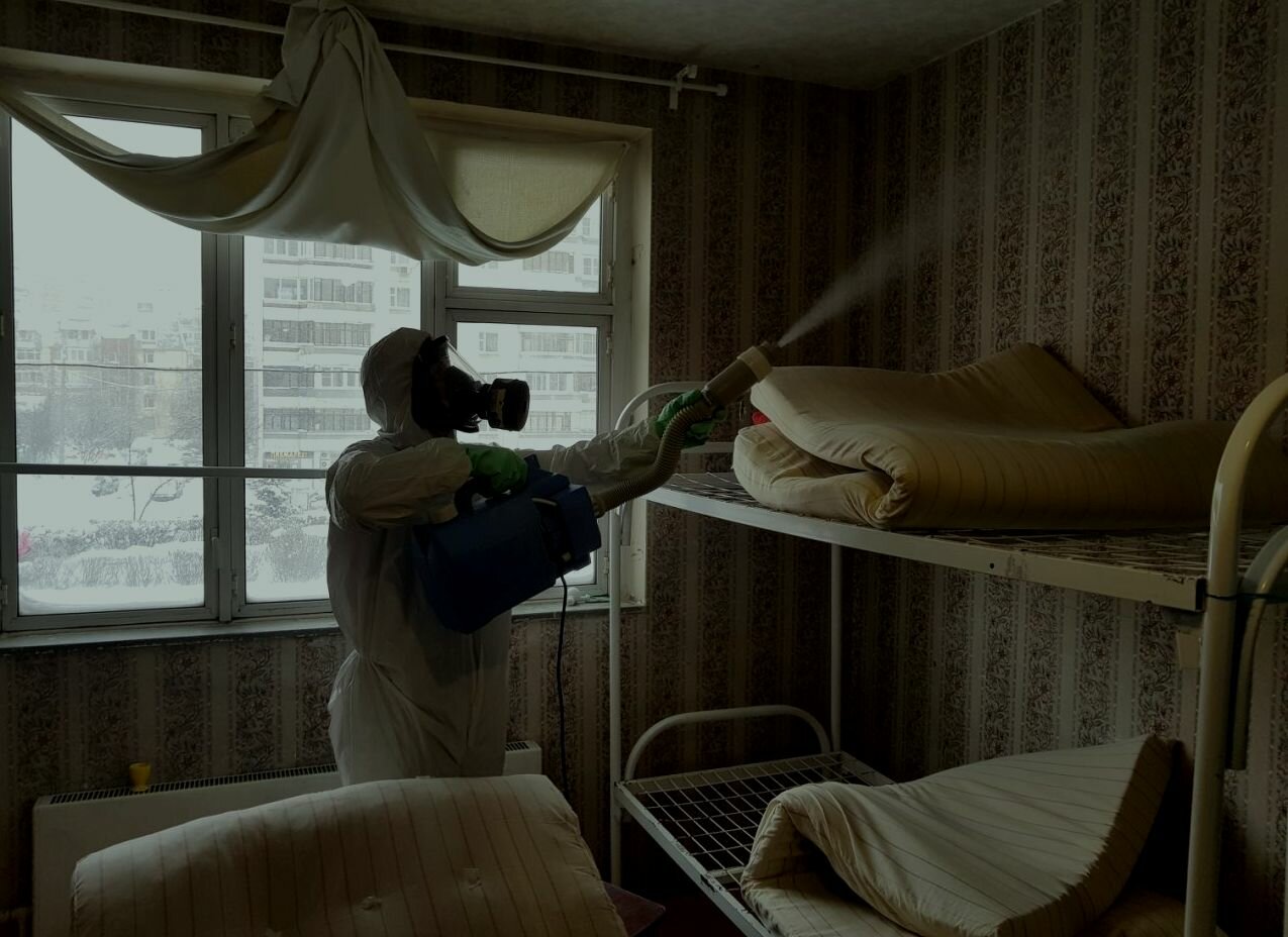 комната, госпиталь, дезодорация помещения, дезинфекция помещений, обработка от насекомых