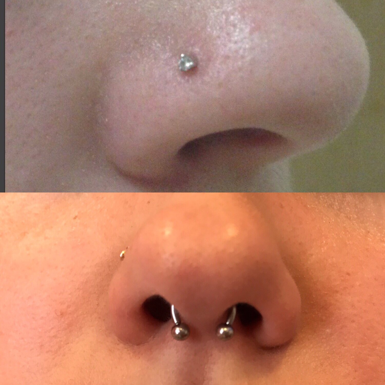пирсинг, пирсинг носа, прокол крыла носа без серёжки, прокол носа септум больно, проколотый нос