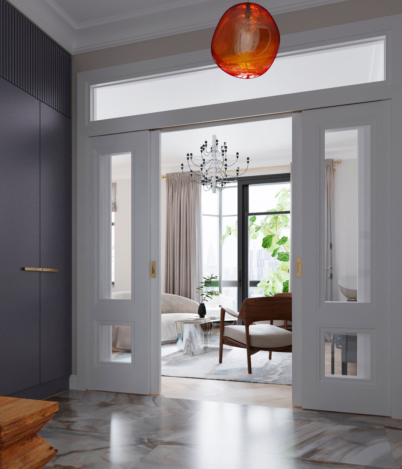 двери в скандинавском интерьере, двери в интерьере, раздвижные двери в интерьере, раздвижные двери, дверь