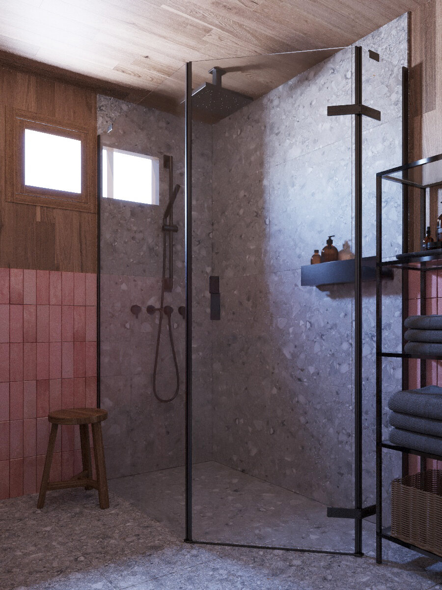 душевая перегородка, интерьер душевой, дизайн интерьера, душевая кабина, дизайн интерьера ванной