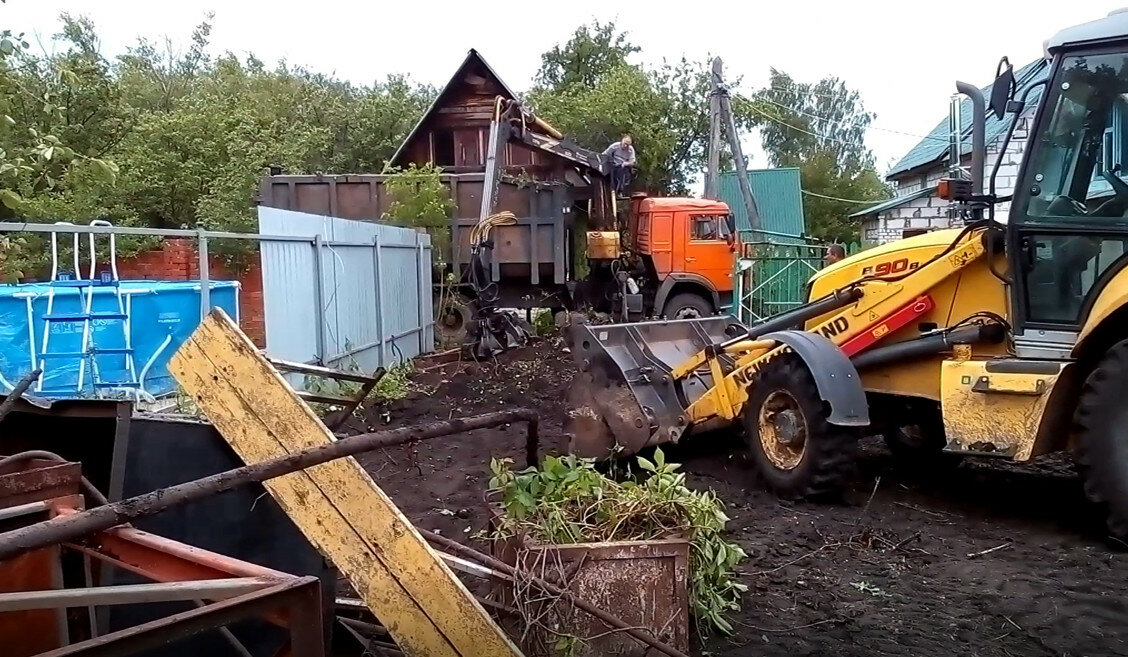 расчистка участка, услуги экскаватора погрузчика, мини экскаватор, расчистка участков, экскаватор погрузчик