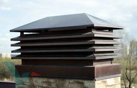 колпаки на дымоход, вентиляционный колпак 700х400, дымник флюгарка, дымник с жалюзи grand line, колпак на вентшахту