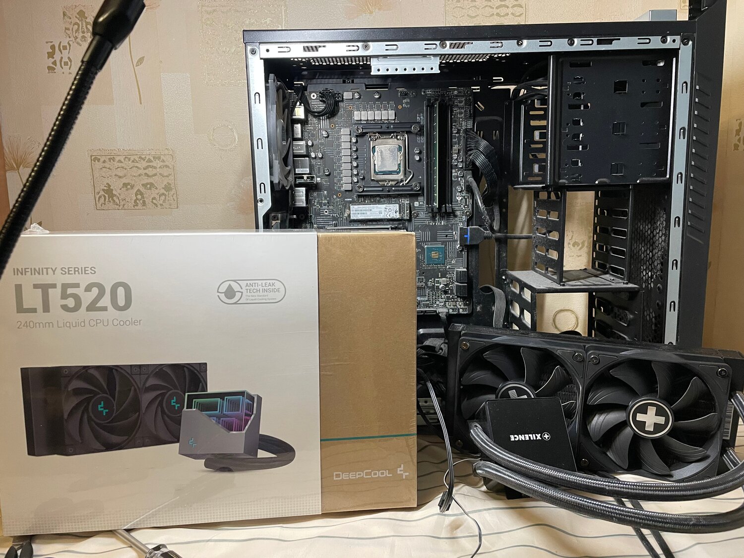 cooler master liquid maker 92, охлаждение vrm видеокарты, nzxt kraken x63, корпус deepcool, видеокарта rtx 4090 ti