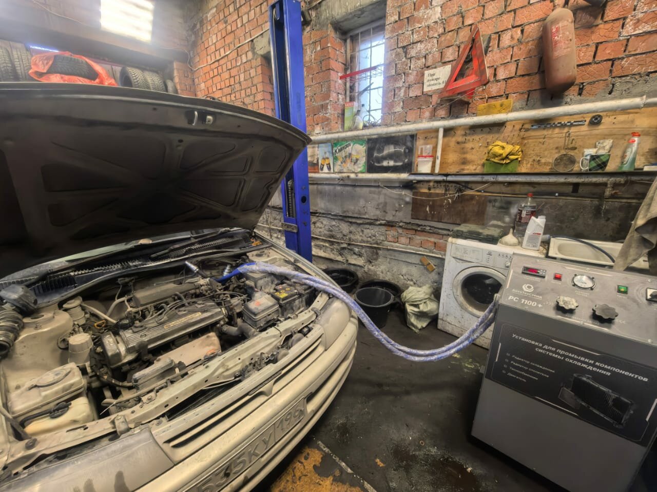 промывка радиатора печки тойота королла, промывка радиатора печки, промывка печки, промывка системы охлаждения, промывка радиатор