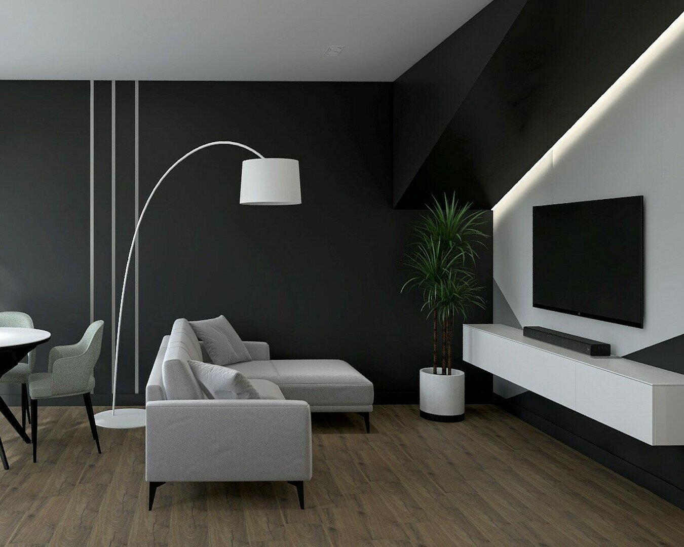 торшер для гостиной, торшер foscarini twiggy black by marc sadler, торшер, торшер inspire «new sofa», цвет металл/чёрный, интерьер гостинной