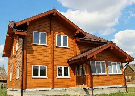 пинотекс осенний клен, дома из бруса, дом из бруса, роу хаус имитация бруса, цвета деревянных домов