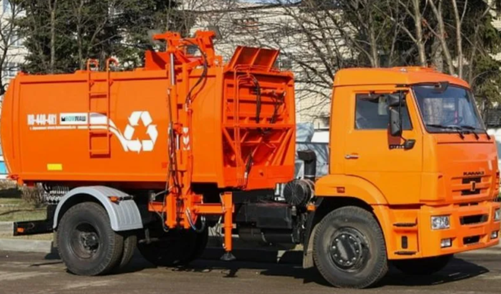 камаз 43253 ко 440-7, камаз 53605 мусоровоз, мусоровоз с боковой загрузкой, камаз мусоровоз с боковой загрузкой, мусоровоз камаз