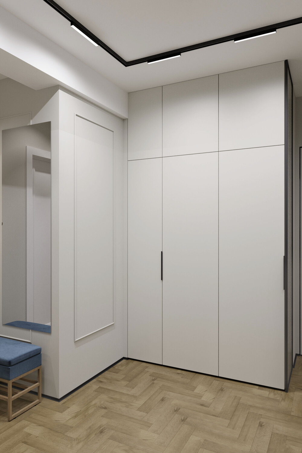 интерьер прихожей, небольшая прихожая в современном стиле со шкафом, дизайн прихожая, интерьер прихожая, прихожая в современном стиле