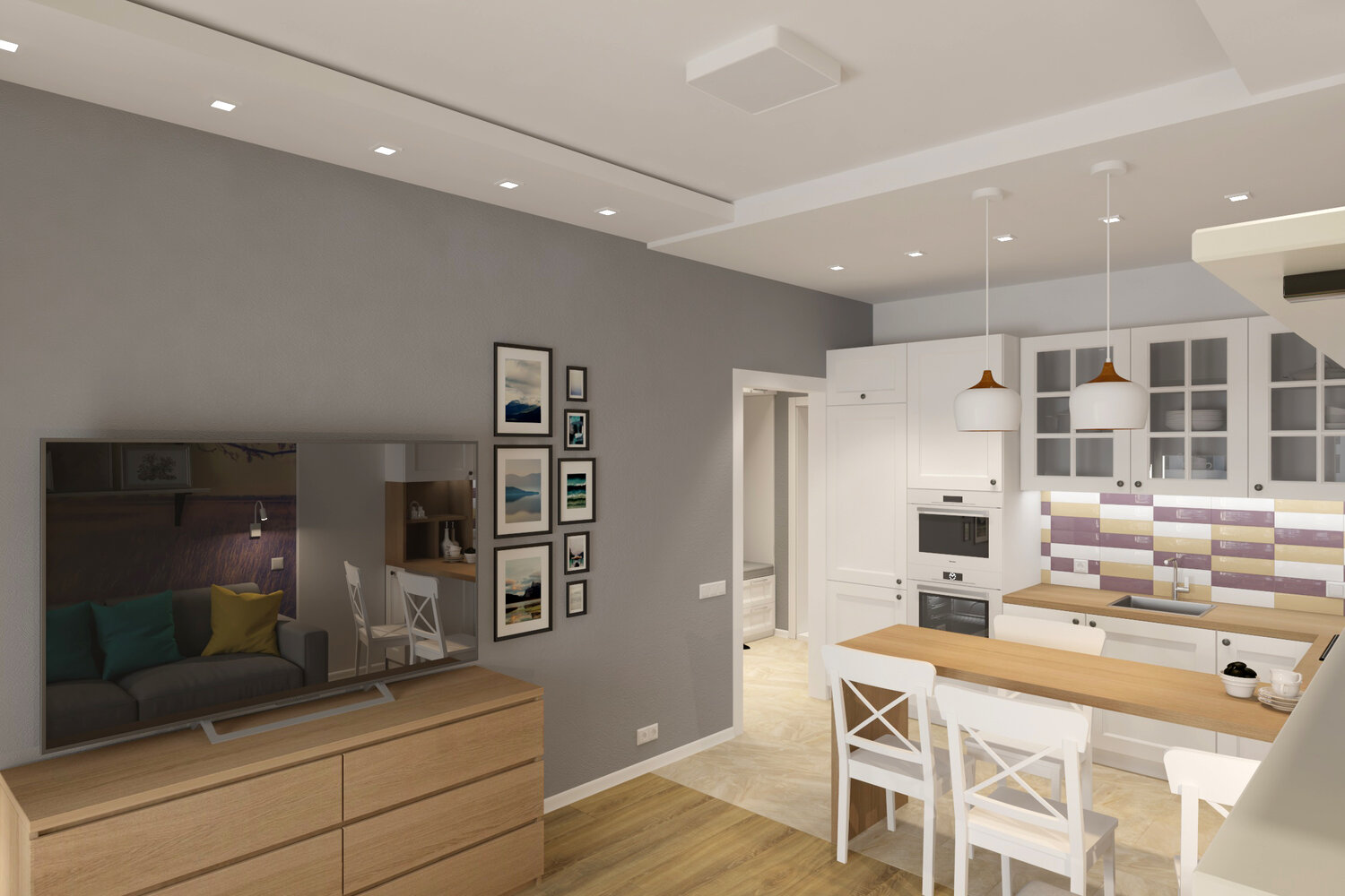 грин парк кухня гостиная, интерьер квартиры студии, дизайн интерьера, дизайн студии, дизайн проекты