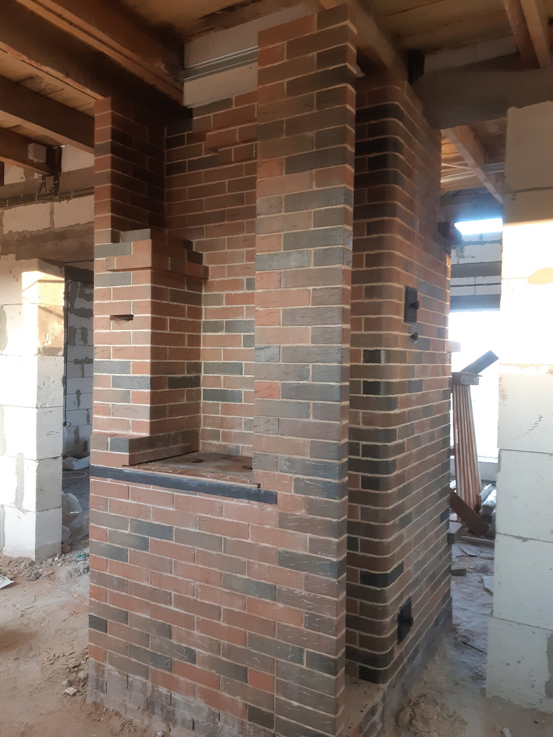 кирпичная печь, кирпичная печь шведка отопительно-варочная 2015, печь шведка с камином, печь шведка, кирпичная печка