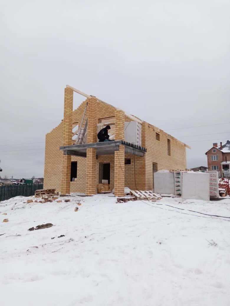 строительство коттеджей, строительство домов, кожласола марий эл, кирпичный коттедж, коттедж