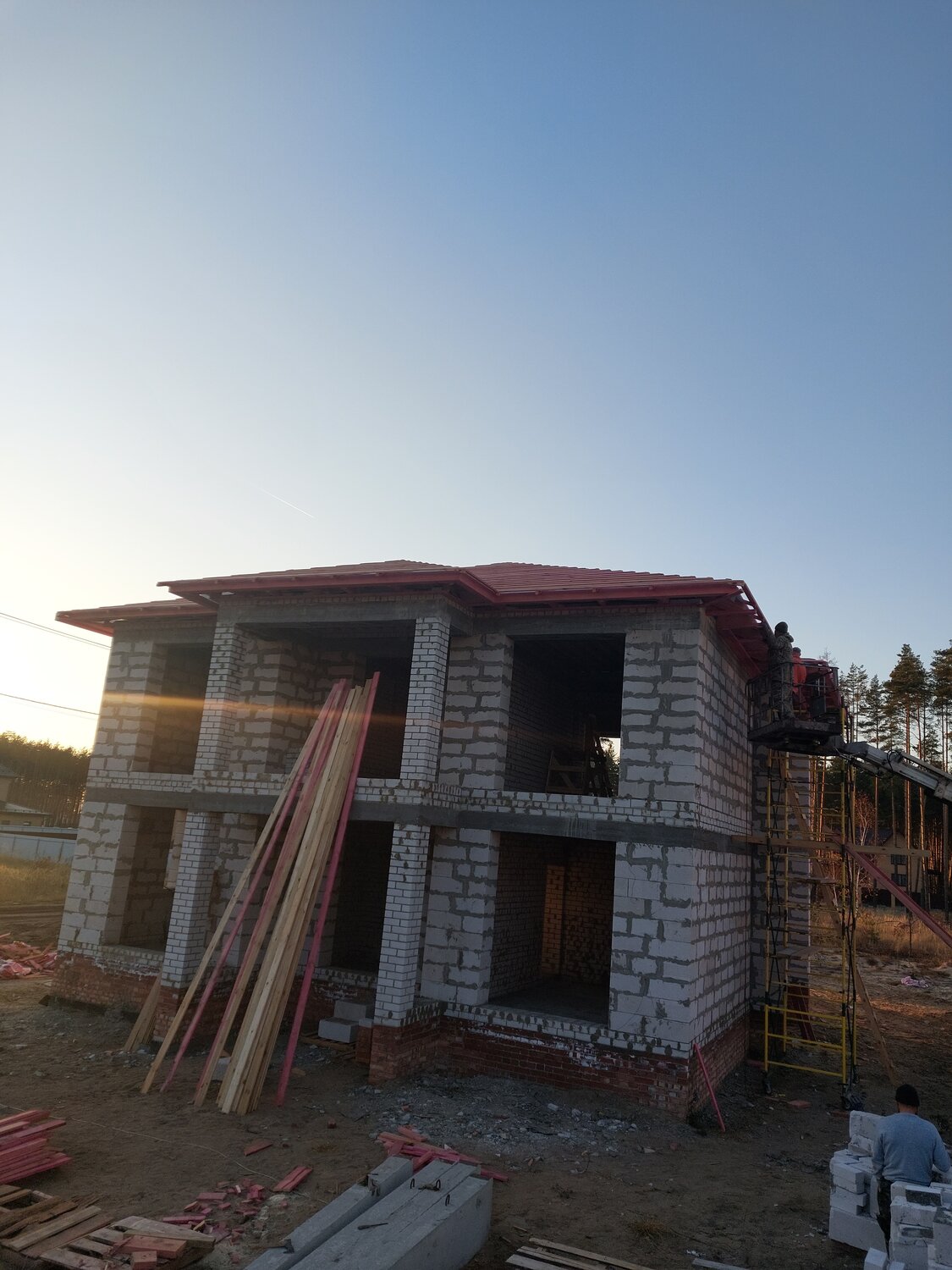 фасад дома, строительство домов из газобетона, загородный дом, фасад загородного дома, строительство домов