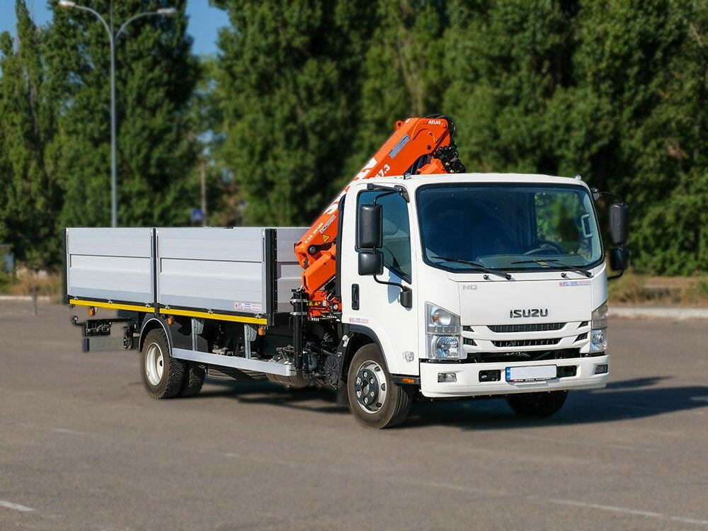 isuzu elf 9.5 с кму, манипулятор исузу, манипулятор isuzu, кран манипулятор исузу форвард, исузу форвард
