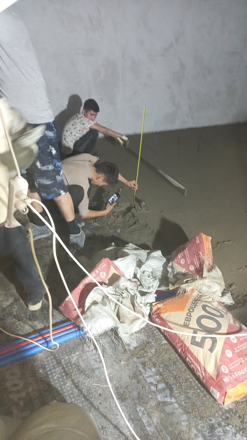 полусухая стяжка пола, полусухая стяжка, стяжка пола, сухая стяжка пола, устройство стяжки пола