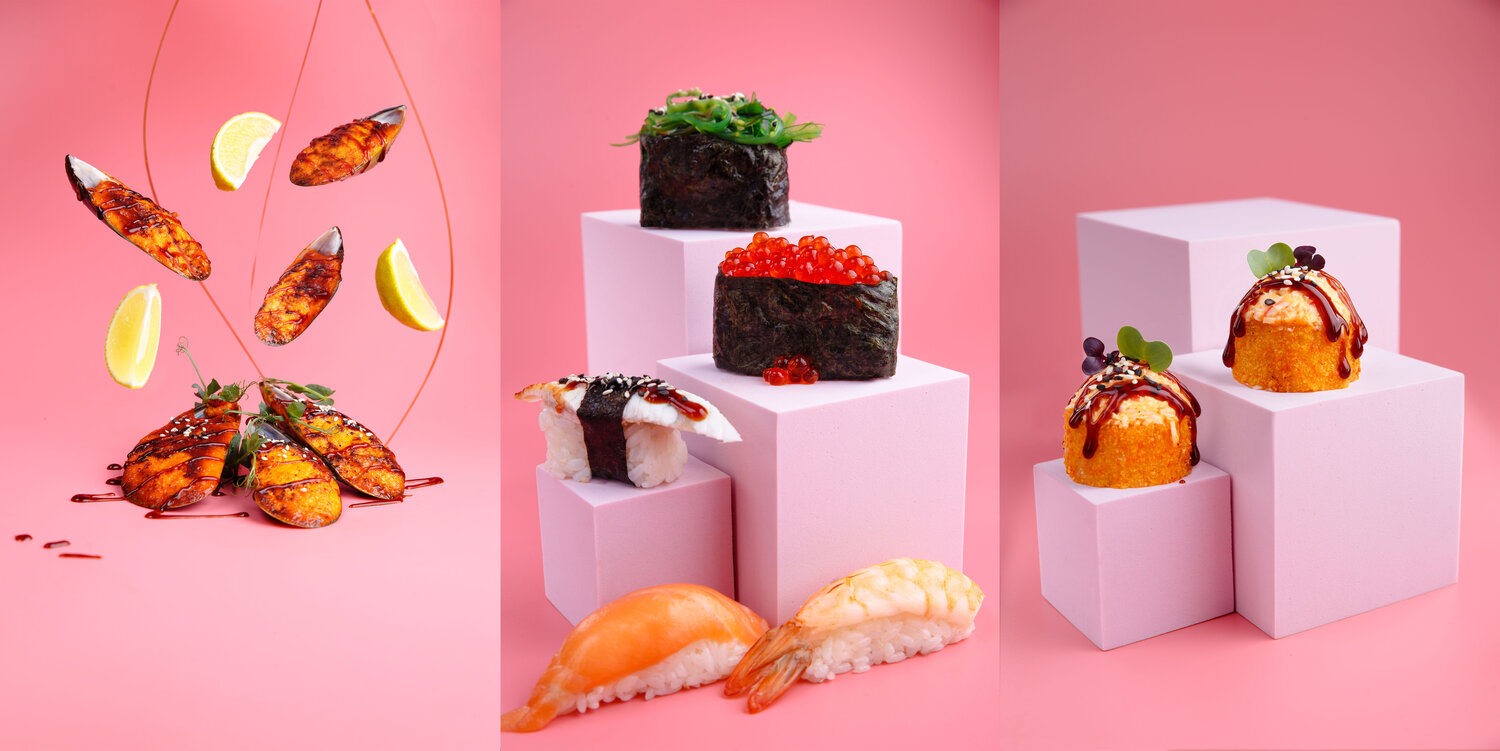 еда, эстетика еды, суши роллы, суши вок, роллы