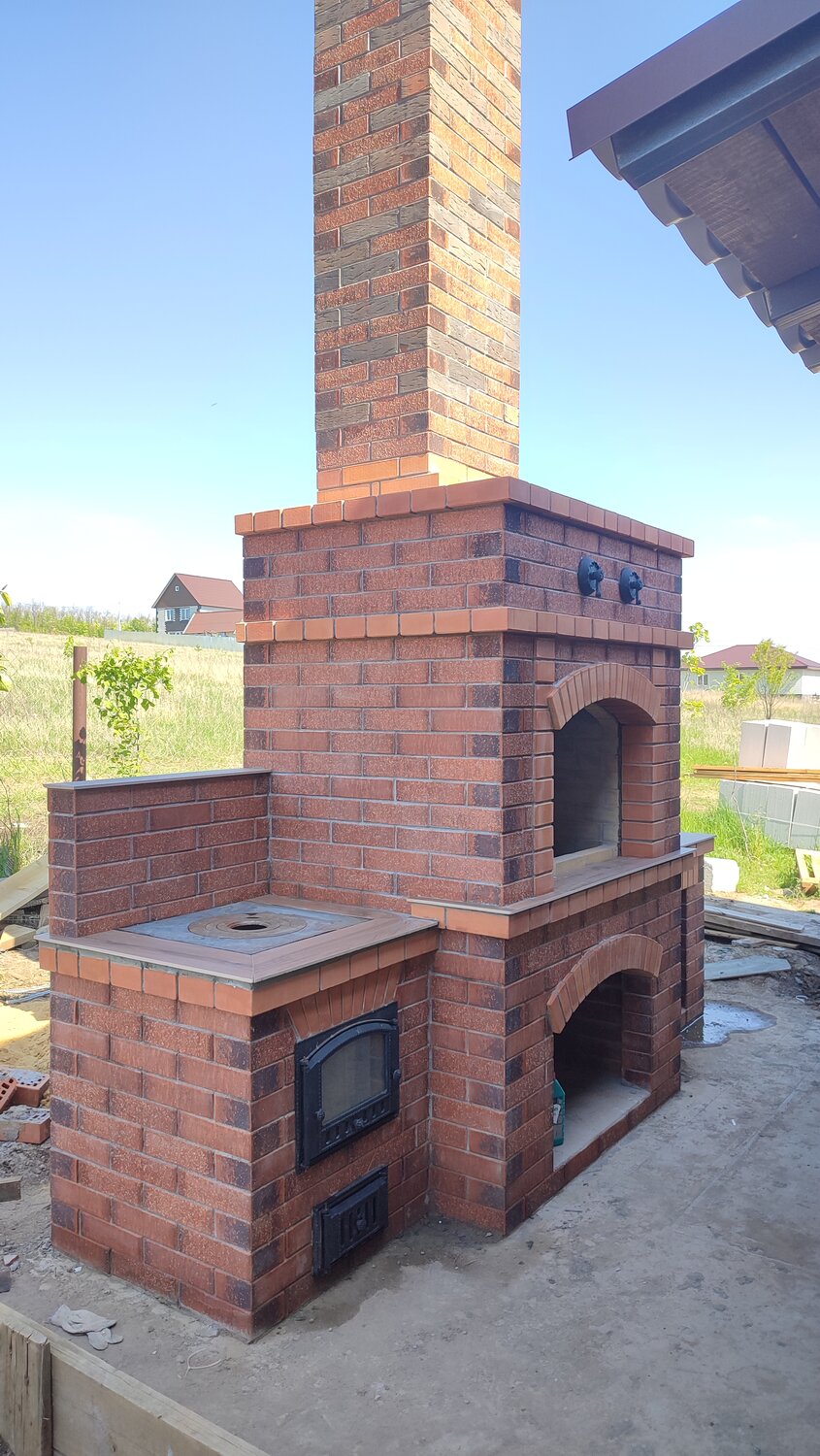 барбекю комплекс из кирпича, печь барбекю из кирпича, печи камины барбекю, печь барбекю, печка мангал из кирпича