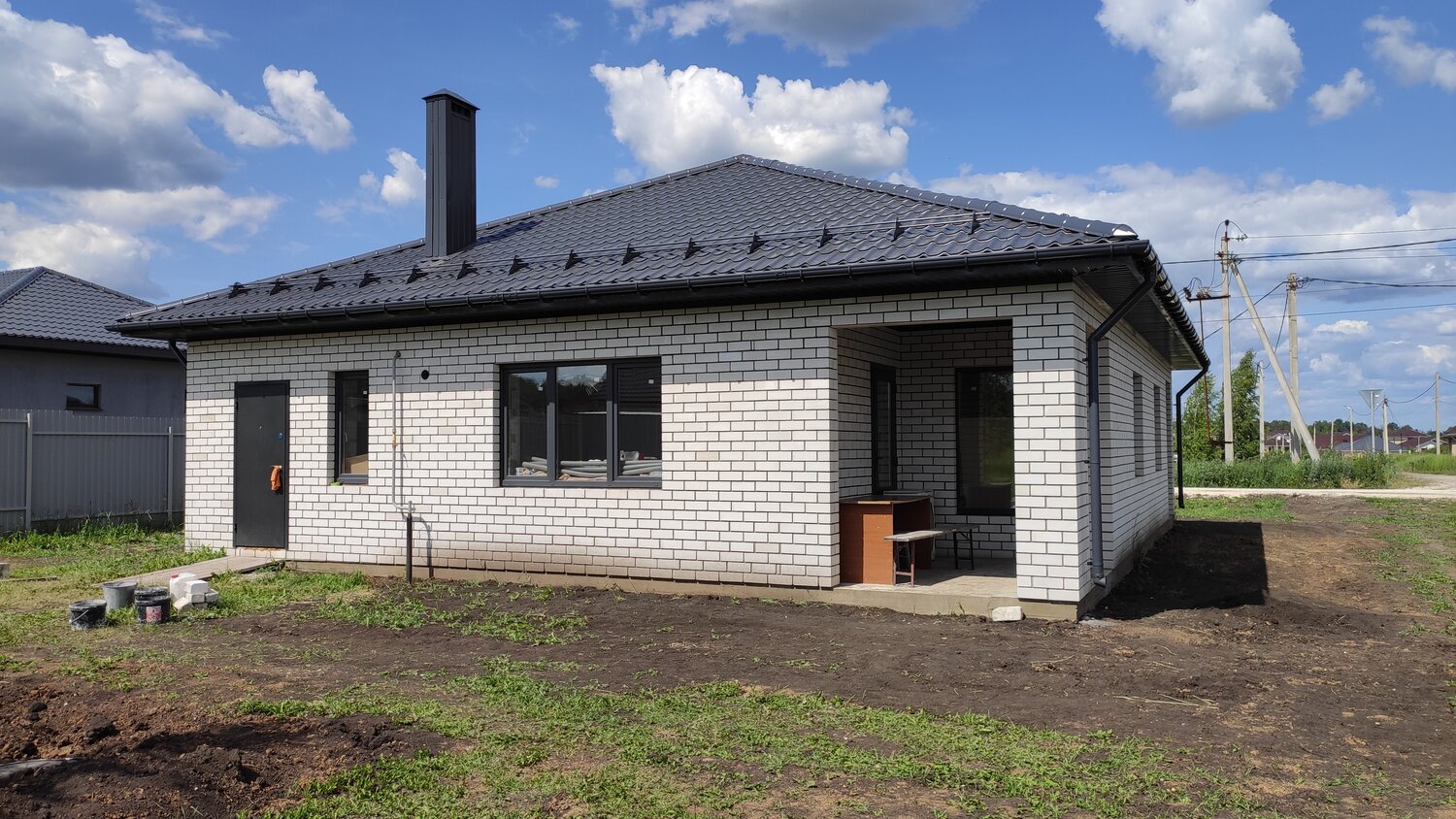 одноэтажный дом из газоблока, одноэтажный дом, одноэтажный дом из газобетона, дачный дом, строительство домов из газобетона