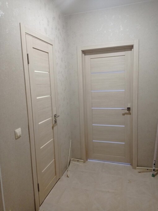 дверь, светлая межкомнатная дверь с темными наличниками, межкомнатные двери, двери профиль дорс в интерьере, светлые двери с добором