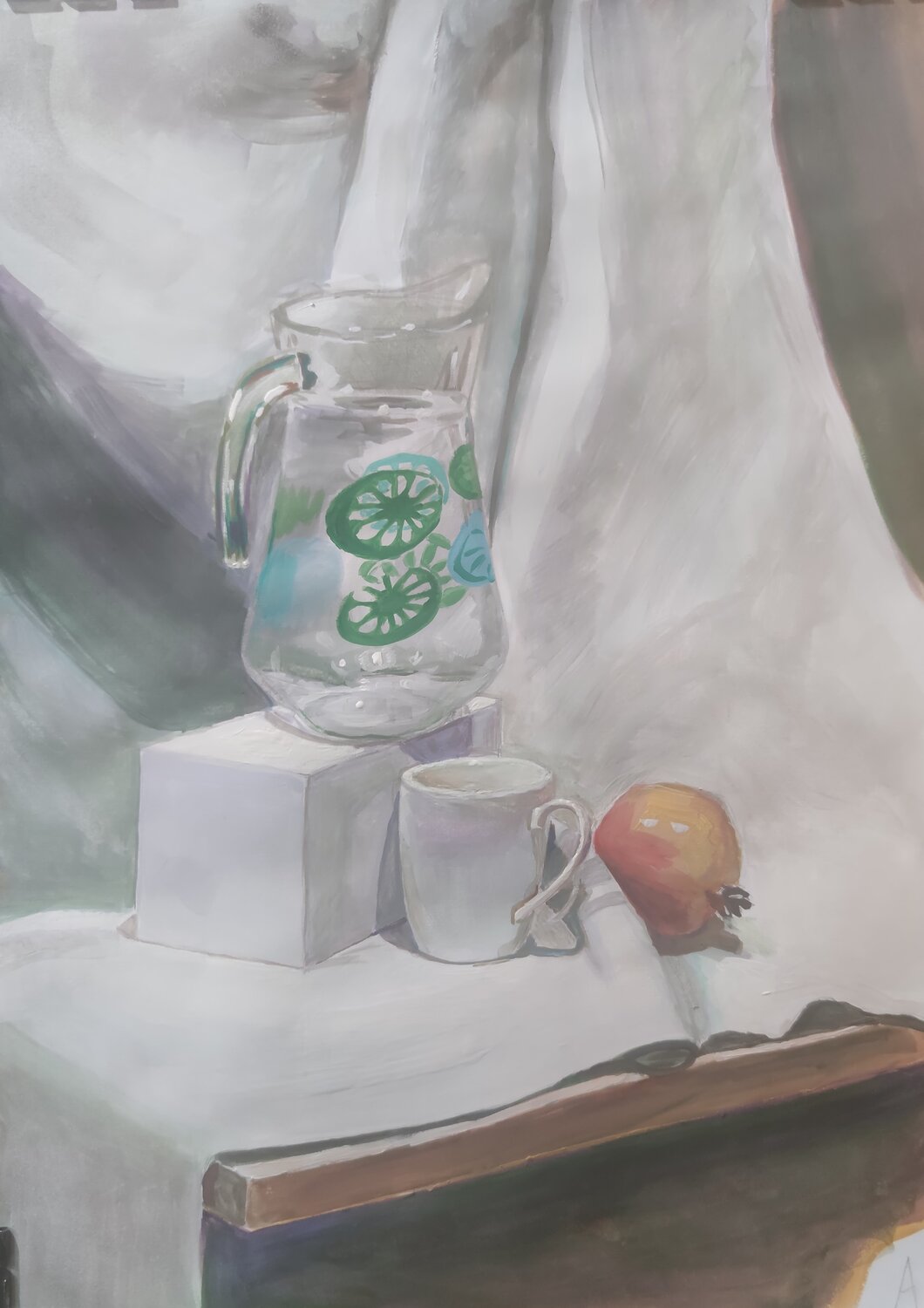 графический натюрморт, натюрморт пастелью, натюрморт, акварель натюрморт, гризайль академический натюрморт