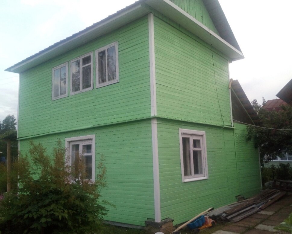 зеленый сайдинг, дача дом, сайдинг дома, дом, дачный домик