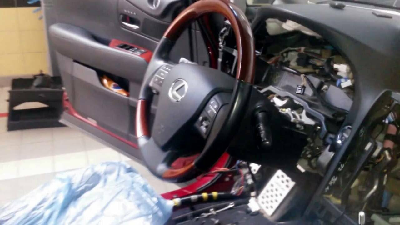 демонтаж спутниковой сигнализации, lexus rx 2010, установка сигнализации, автосигнализация с автозапуском лексус, панель лексус рх 350 2010