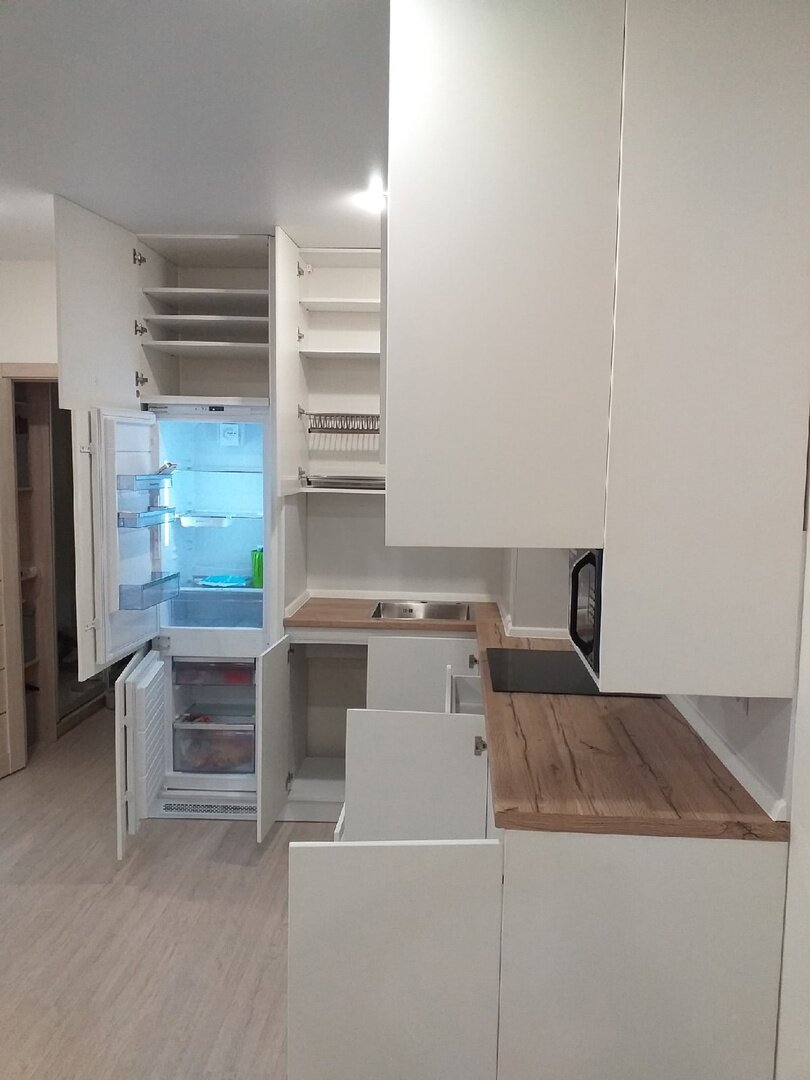 интерьер кухни, кухня с барной стойкой, кухня, кухня с барной, встроенная кухня