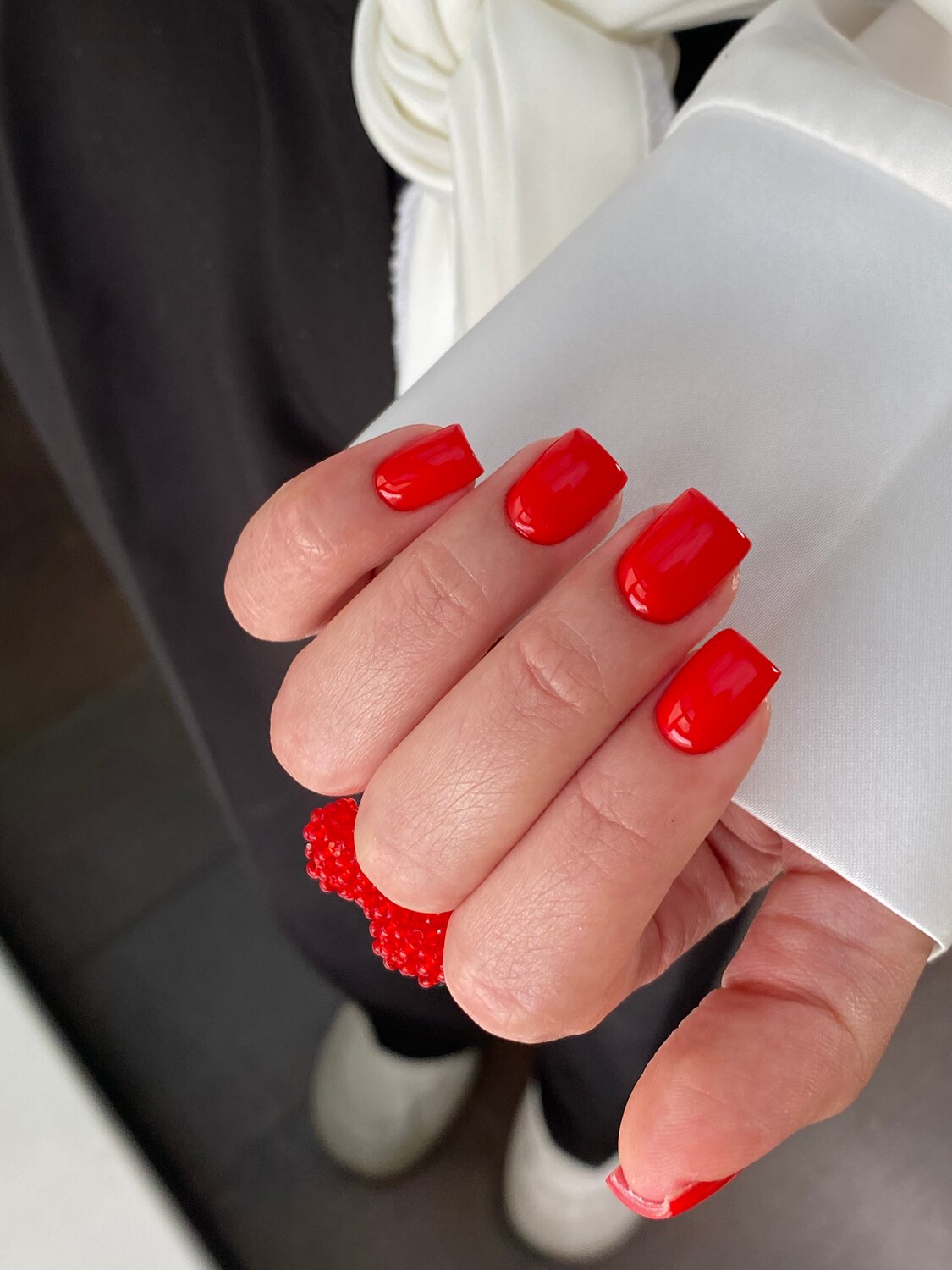 красный маникюр, ногти, коралловый маникюр, маникюр, маникюр покрытие